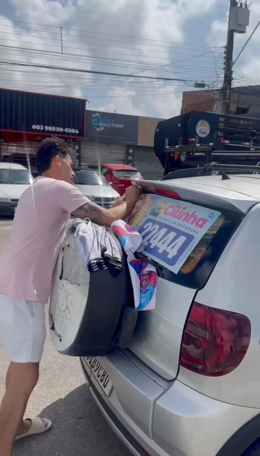 Cilinha Dias inicia campanha em João Pessoa com adesivaço e demonstra força política no Valentina