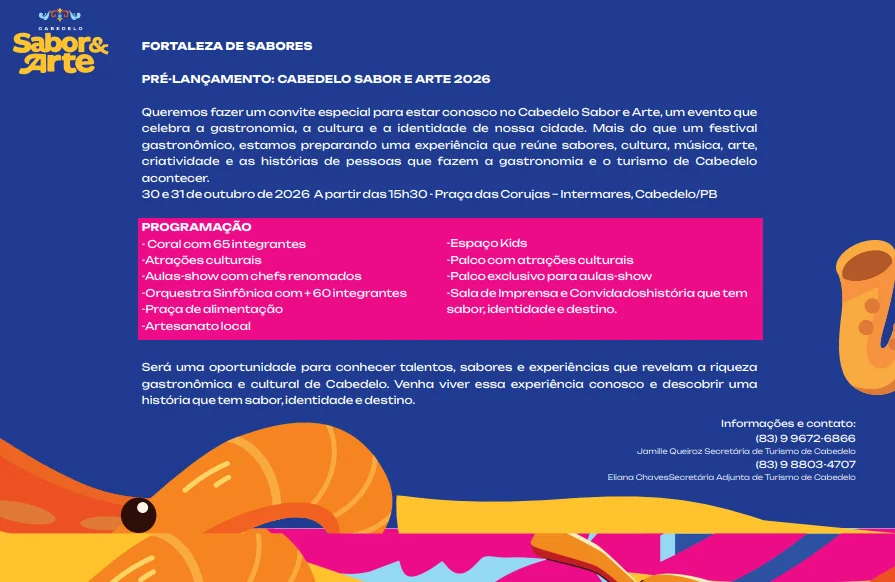 fortaleza de sabores cabedelo se prepara para o pre lancamento do maior evento gastronomico da paraiba 1